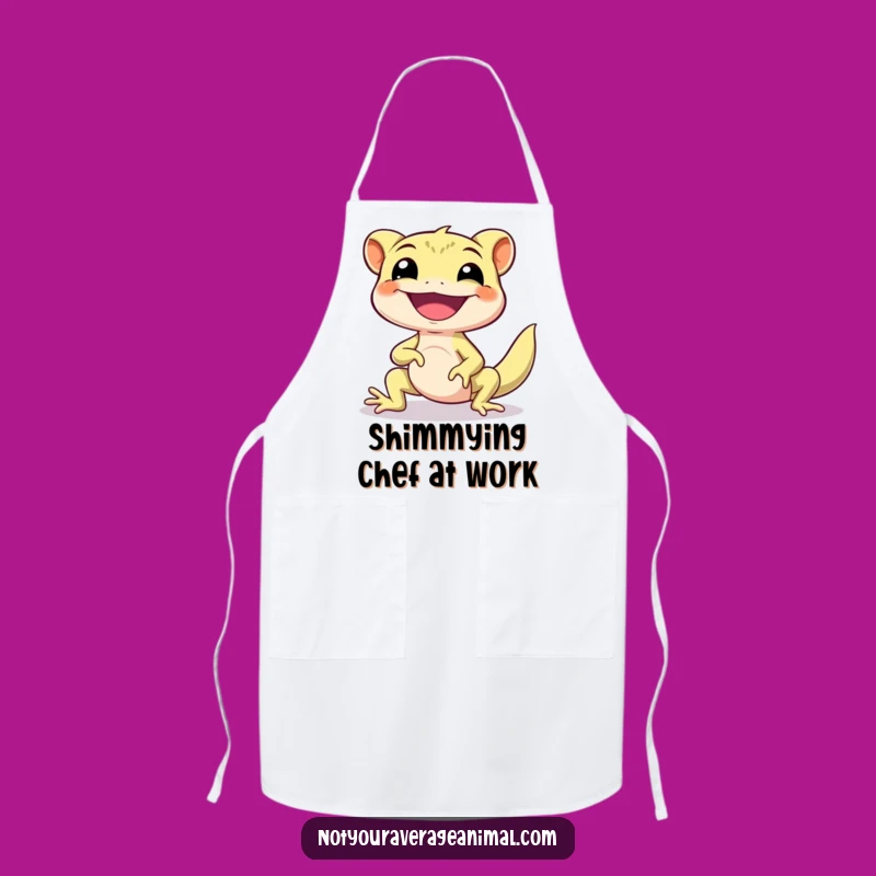 Funny Gecko Shimmy Apron: Cook Up Fun with This Hilarious Kitchen Gecko!