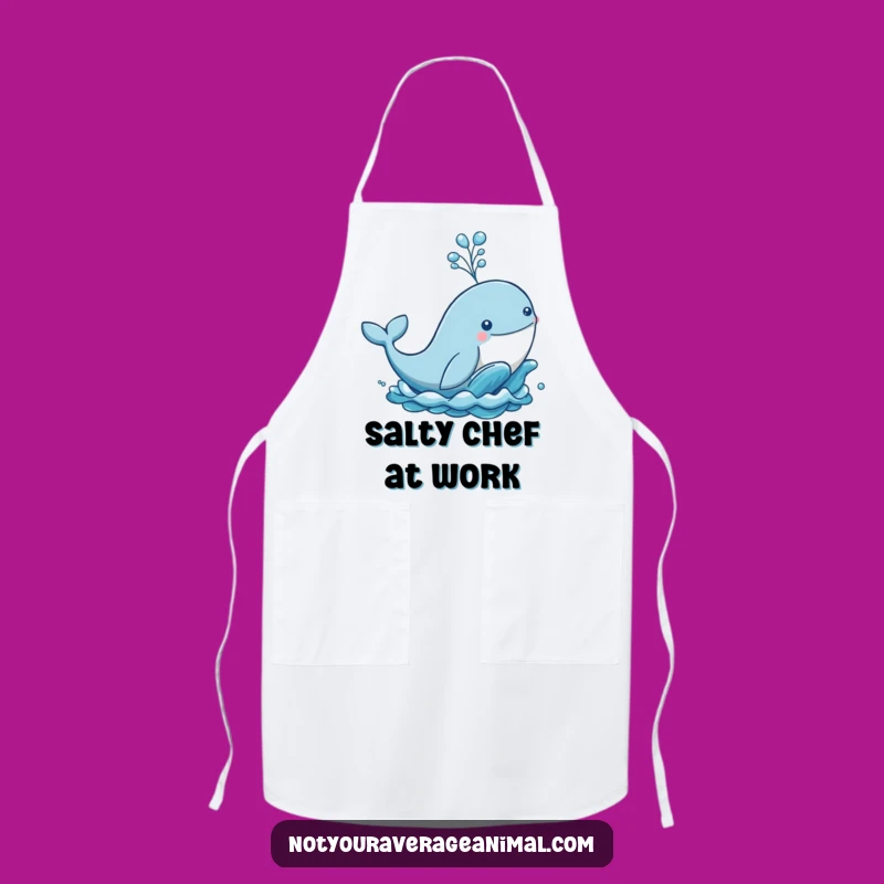 Funny Whale Kitchen Apron - Playful Ocean & Hilarious Chef's Gift