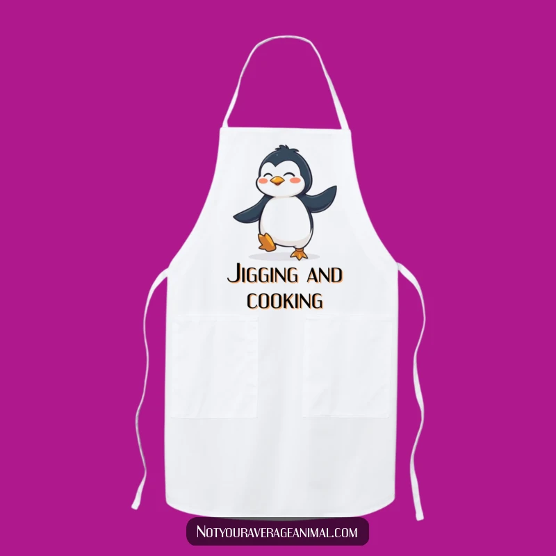 Funny Penguin Jig Apron: Cook Up Some Laughs with this Hilarious Dancing Penguin Kitchenware