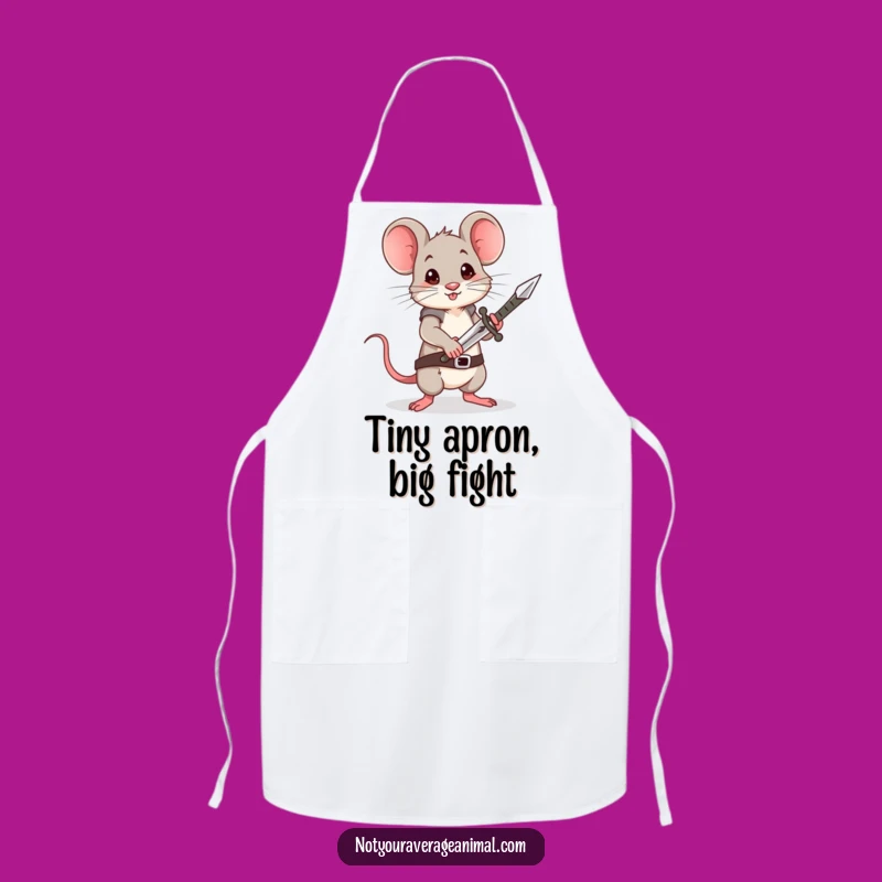 Funny Brave Mouse Sword Apron: Cook with Courage, the Ultimate Funny Gift