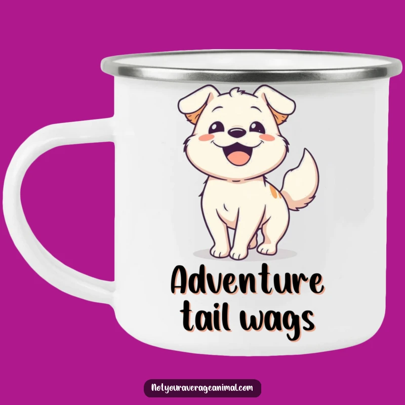 Funny Happy Dog Camping Mug: Durable Drinkware for Trail Adventures