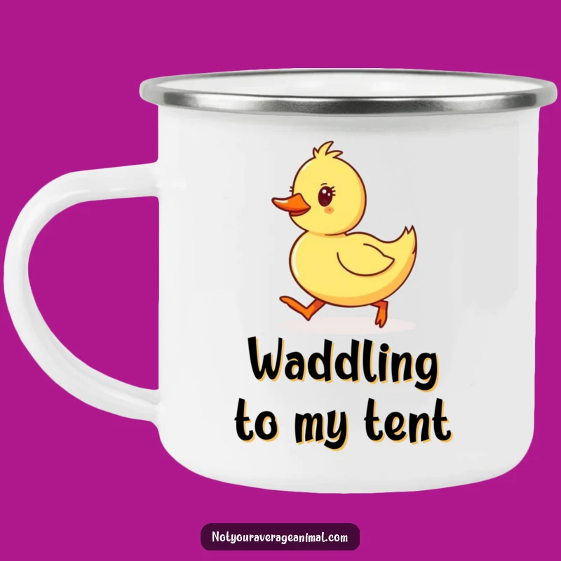 Funny Duckling Camping Mug: Waddling Design Is A Hilarious Outdoor Gift