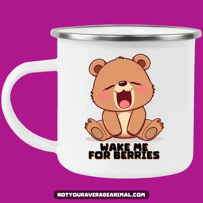 Funny Sleepy Bear Cub Yawn Camping Mug - Outdoor Coffee Gift