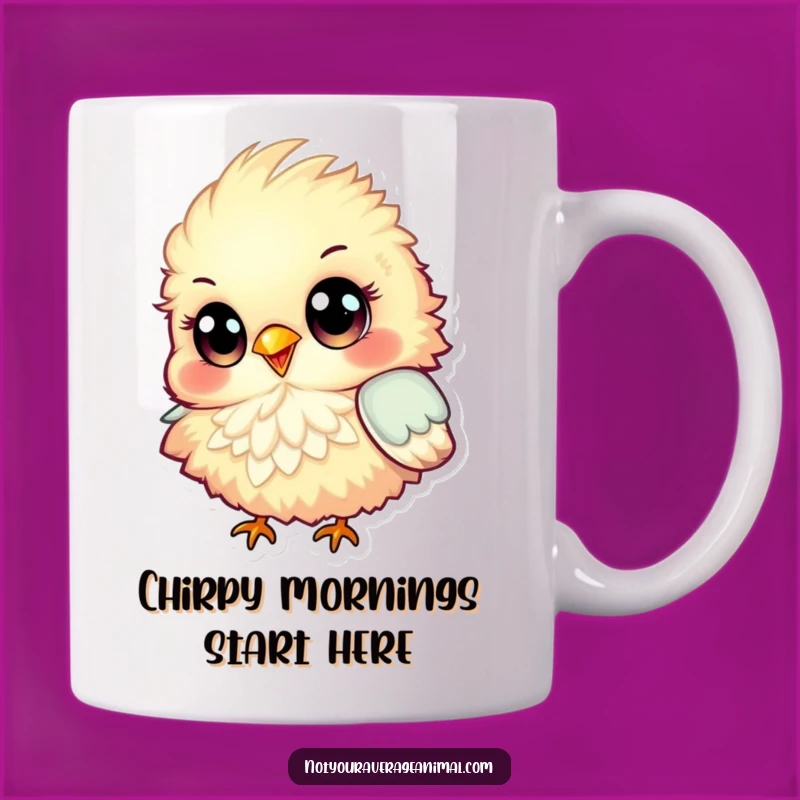 Funny Chirping Bird Mug: A Cheerful Gift for Bird Lovers with Big Eyes