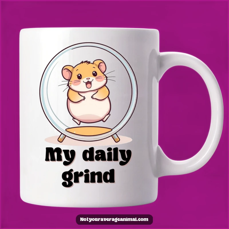 Funny Hamster Mug: Enthusiastic Spin Wheel for Hilarious Gift