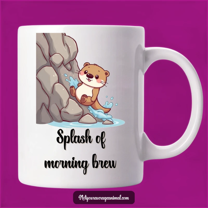 Funny Otter Splash Mug: Get a Laugh with This Playful River Rider
