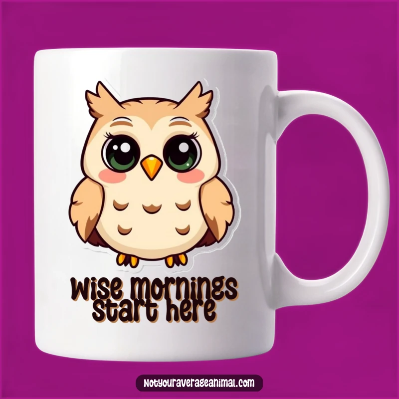 Funny Owl Hooting Mug - Wise Animal Humor Coffee Cup Gift