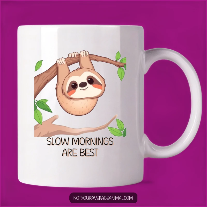 Funny Sloth Mug: Relax and Smile with This Curious, Upside-Down Friend