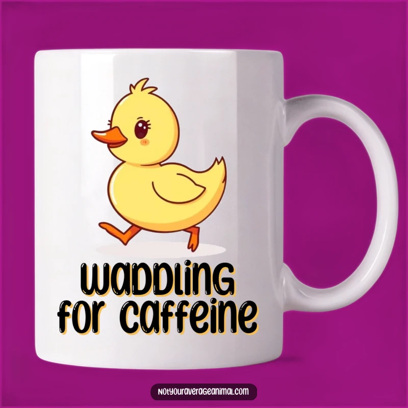 Funny Duckling Mug: Waddling Yellow Duckling Is A Hilarious Gift For Cute Animal Fans
