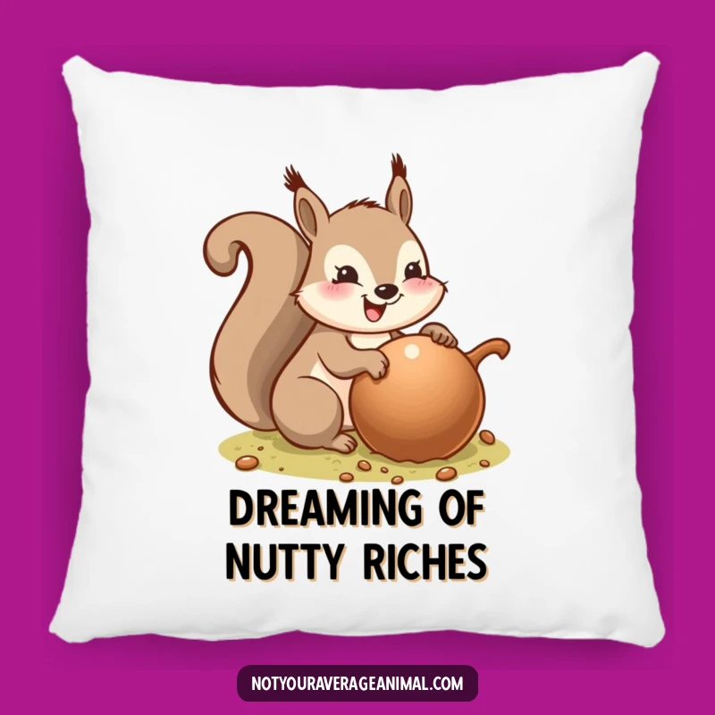 Funny Squirrel Acorn Comfort Pillow - Soft & Hilarious Decor