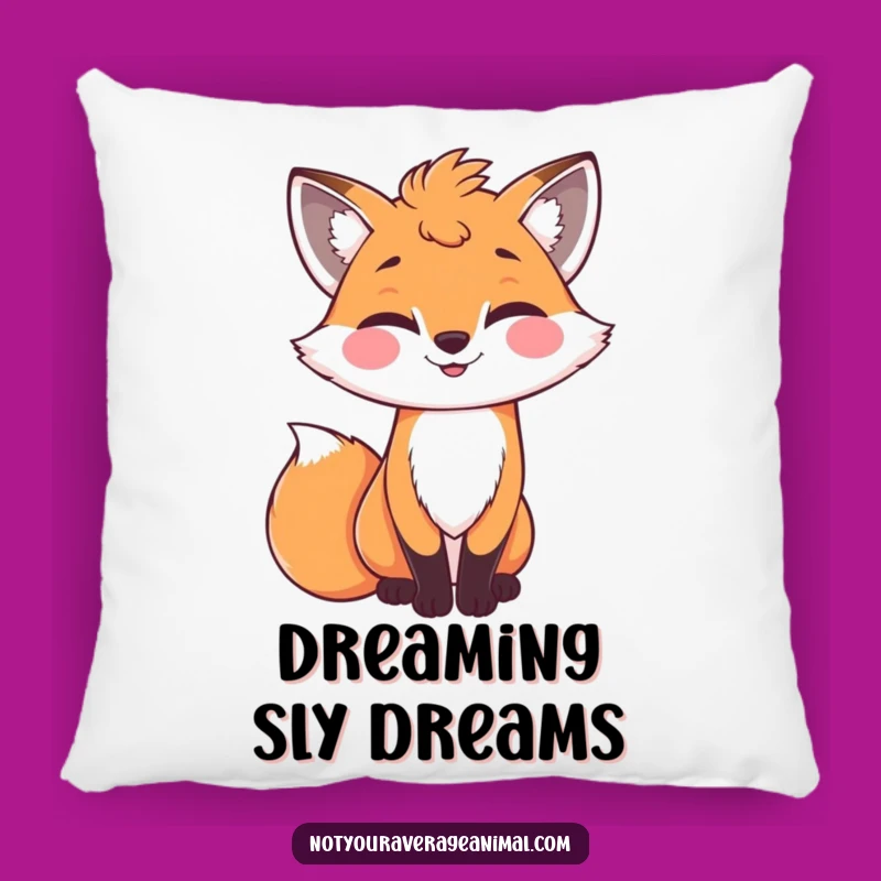 Funny Winking Fox Pillow - Cozy Comfort with a Sly Grin