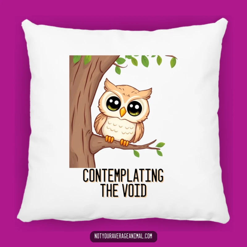 Funny Curious Owl Comfort Pillow - Soft & Wise Accent