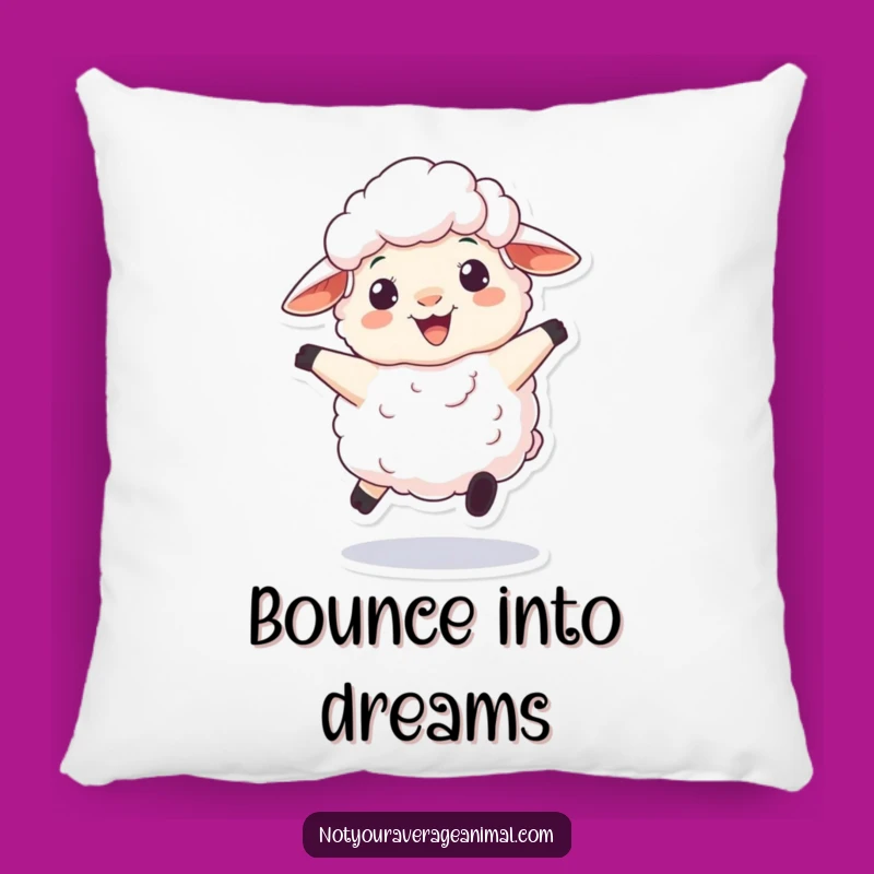 Funny Fluffy Sheep Bouncing Pillow - Cozy & Hilarious Accent Cushion