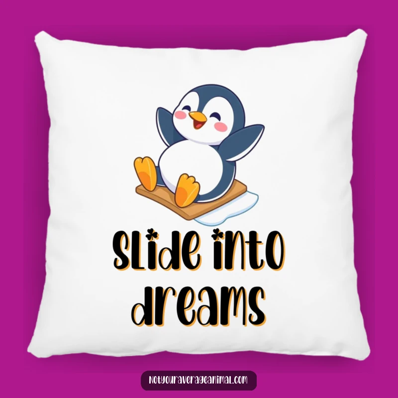 Funny Penguin Pillow: Happy Slider for Cozy Winter Dreams Gift