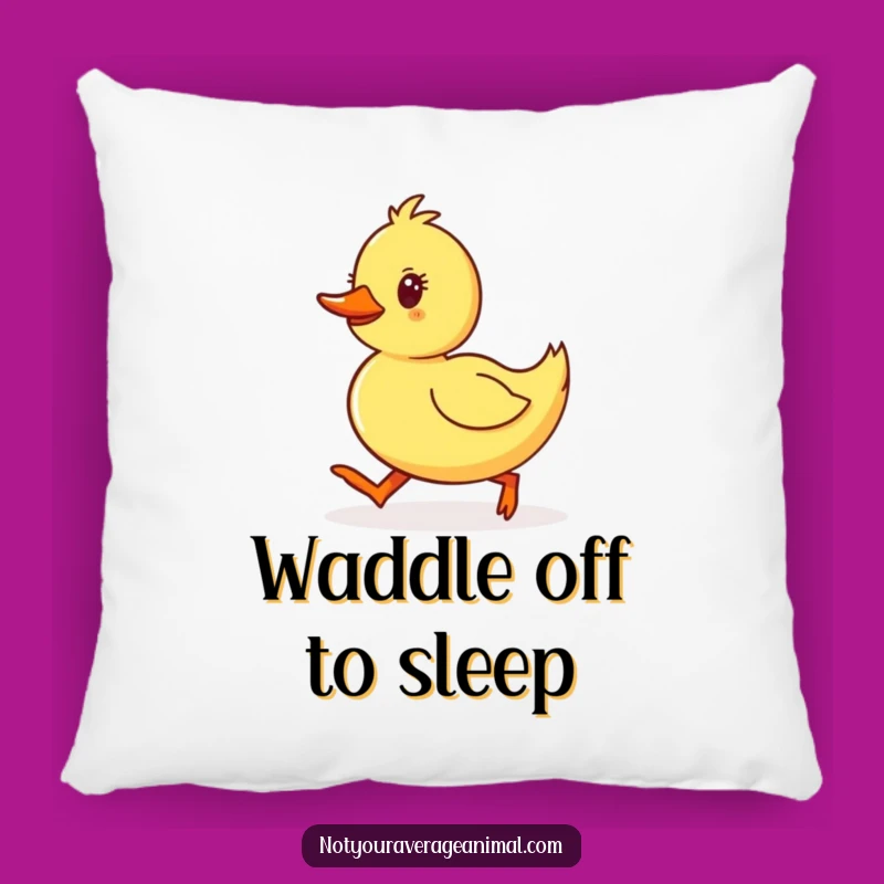 Funny Waddling Duckling Pillow: Soft Cushion With A Hilarious Yellow Duckling