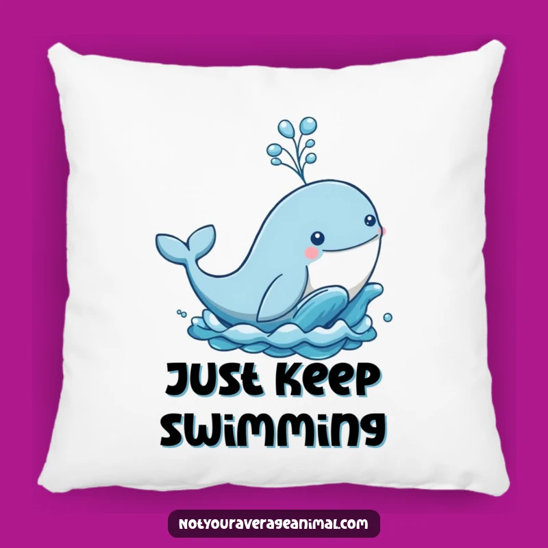 Funny Whale Splash Pillow - Comfy & Hilarious Ocean Accent