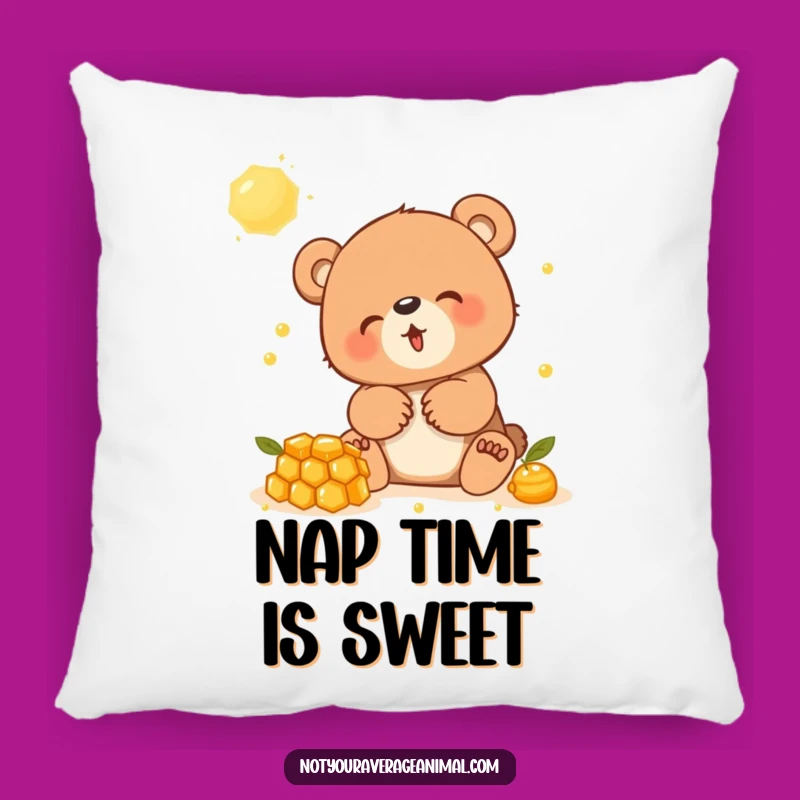 Funny Giggling Bear Cub Pillow - Cute Animal Accent Cushion Gift