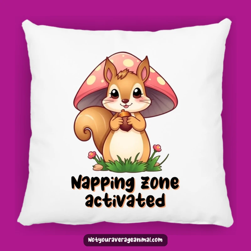 Funny Squirrel Pillow: Cozy Curious Critter Decor, a Comfy Funny Gift!