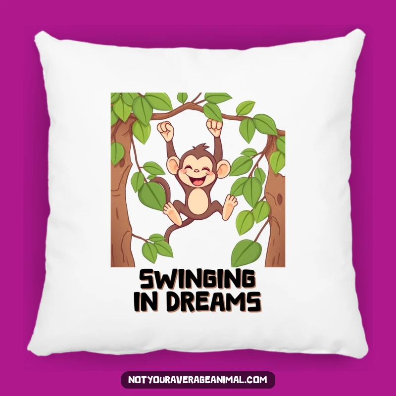 Funny Monkey Vine Swing Pillow: Soft Primate Cushion, Ideal Funny Gift for Cozy Fun