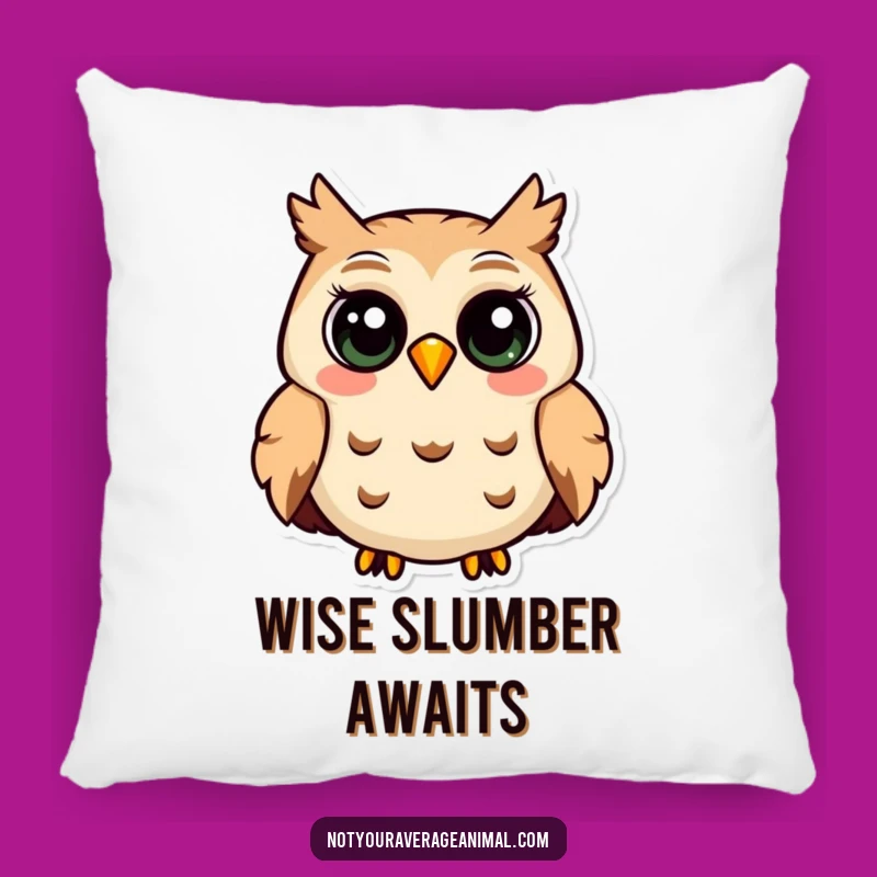 Funny Owl Hooting Pillow - Cozy Accent Cushion Bird Decor