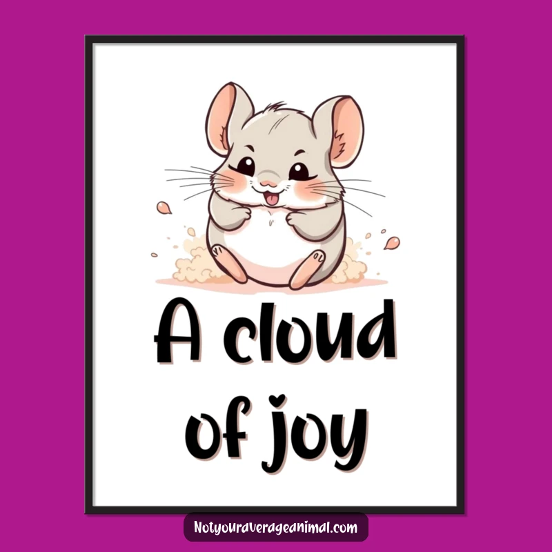 Funny Chinchilla Dust Digital Art: Instant Download of Cheerful Fun