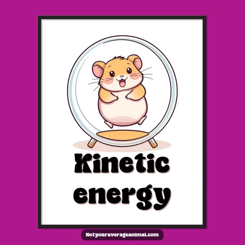 Funny Digital Art: Hamster's Enthusiastic Wheel Spin