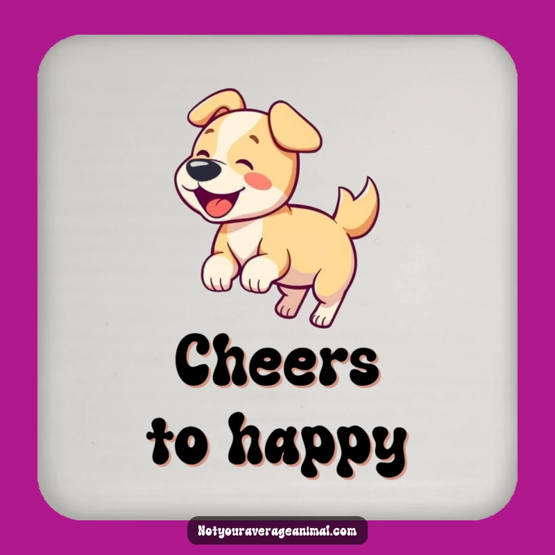 Funny Dog Barking Coaster: Protect Surfaces with Happy Charm