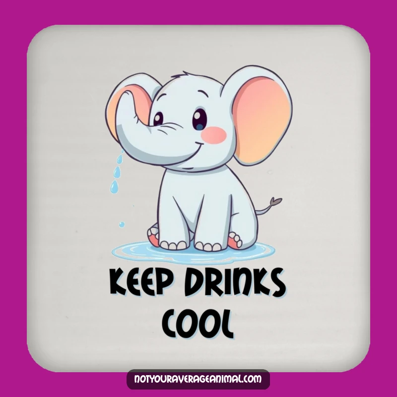 Funny Elephant Trunk Spray Coaster - Table Protection Drink Gift