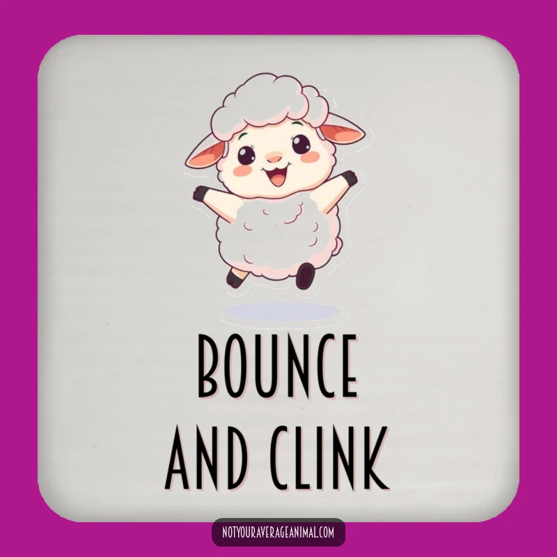 Funny Fluffy Sheep Bouncing Coasters - Woolly & Hilarious Table Protection