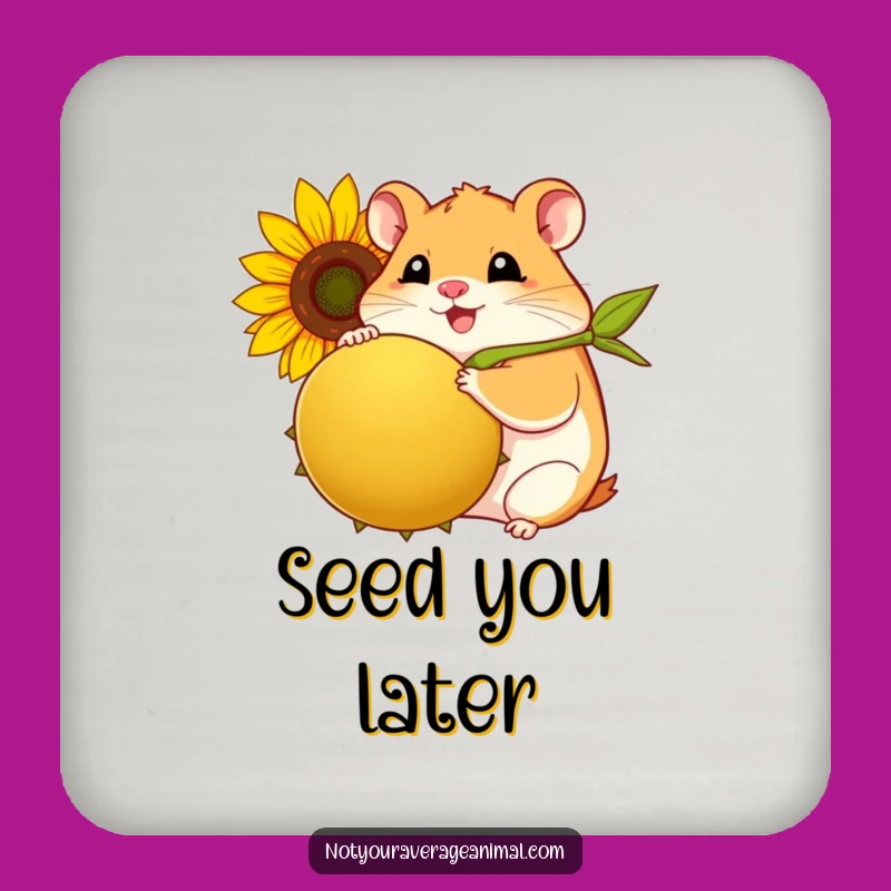 Funny Hamster Seed Coaster - Protect Surfaces with Hamster Joy