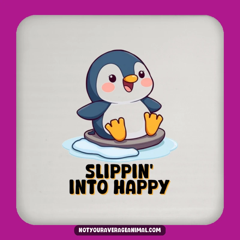 Funny Happy Penguin Sliding Coaster, Joyful Protection for Your Surfaces