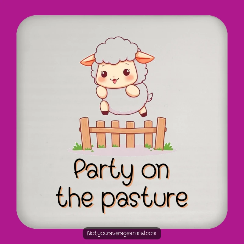Funny Sheep Coaster: Playful Leaper for Charming Surface Protection Gift