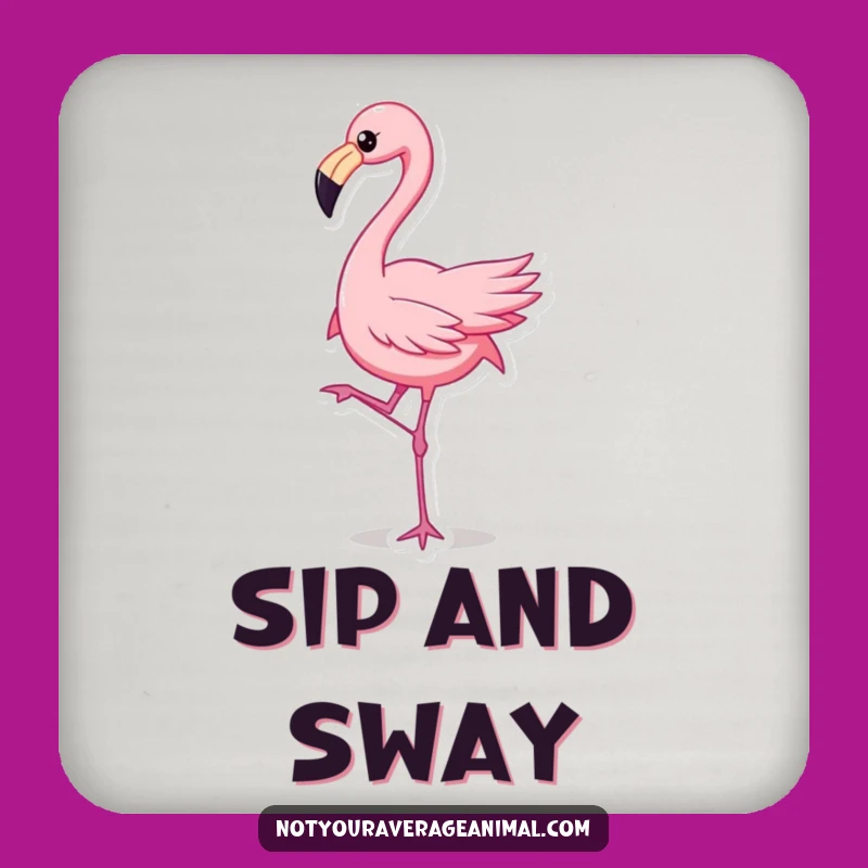 Funny Flamingo Dance Coasters: Protect with Tropical Flair