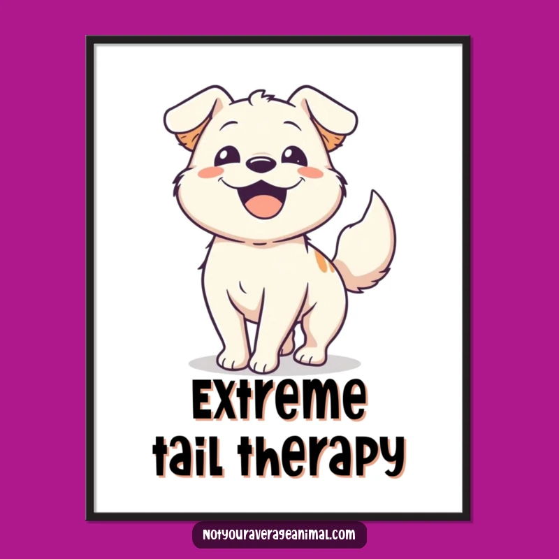 Funny Happy Dog Poster: Joyful Canine Art for Your Walls