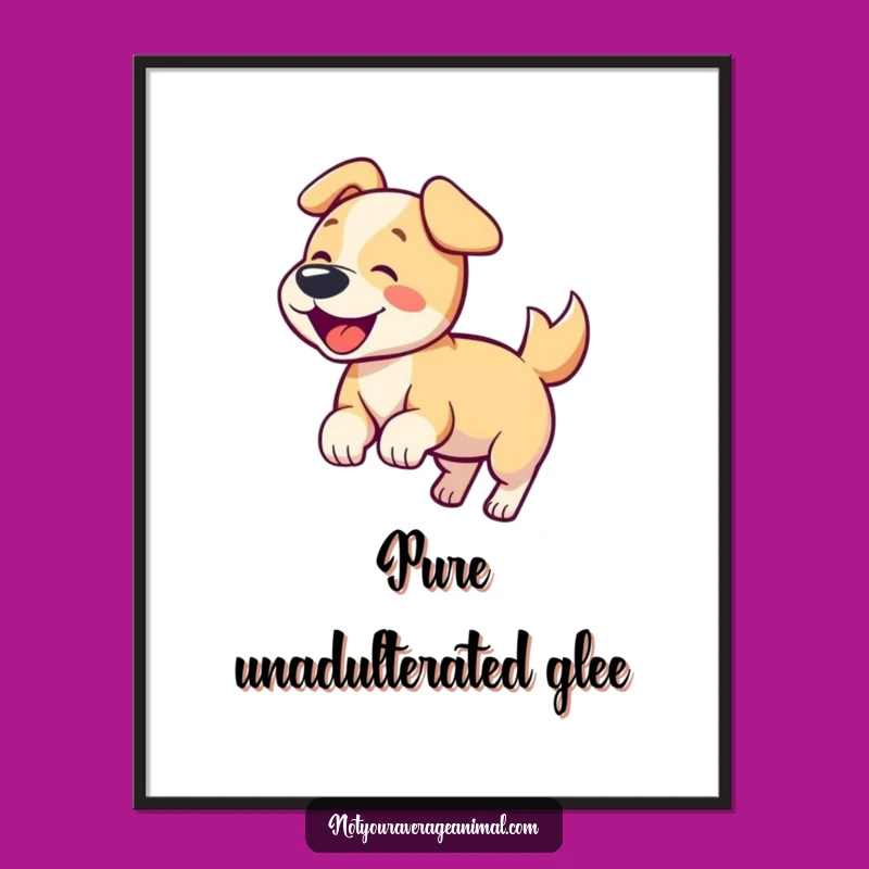 Funny Dog Barking Poster: Joyful Art for Happy Homes