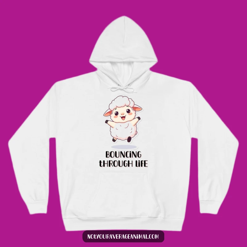 Cozy Funny Fluffy Sheep Bouncing Hoodie - Warm & Hilarious Gift