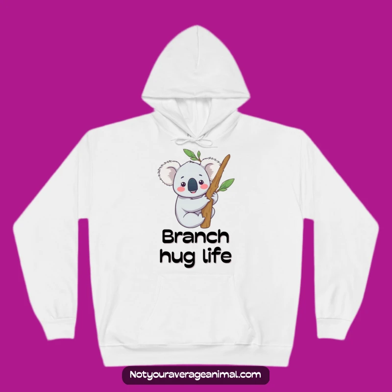 Funny Content Koala Hoodie - Cozy Eucalyptus Hug for Chill Days Gift