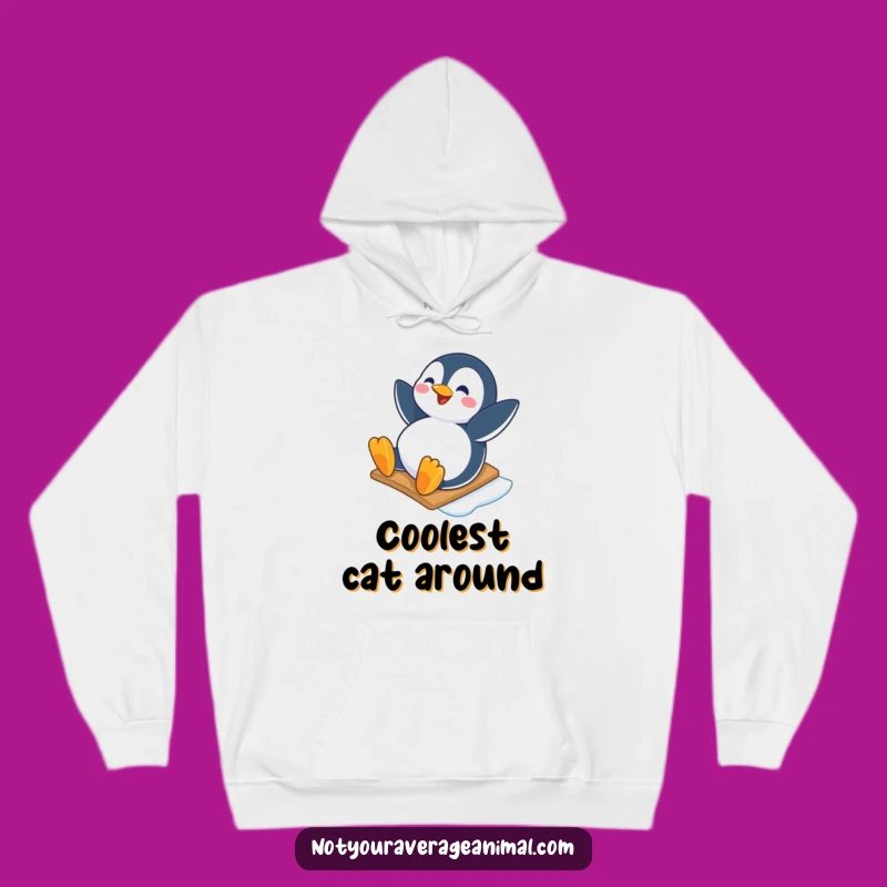 Cozy Funny Penguin Hoodie: Happy Slider for Warm Winter Adventures Gift