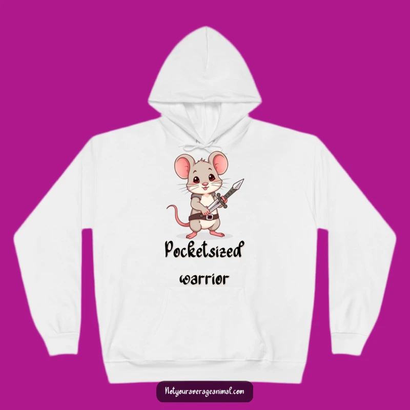 Funny Brave Mouse Sword Hoodie: Cozy Up with Courage, a Perfect Funny Gift