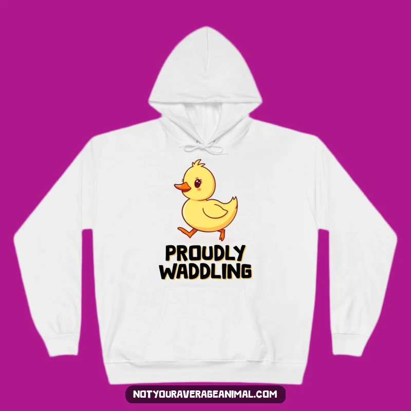 Funny Duckling Hoodie: Waddling Design Makes A Hilarious Gift For Cheerfulness