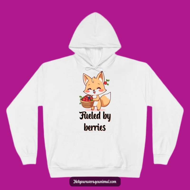 Funny Fox Berry Basket Hoodie: Cozy Up with Woodland Charm!