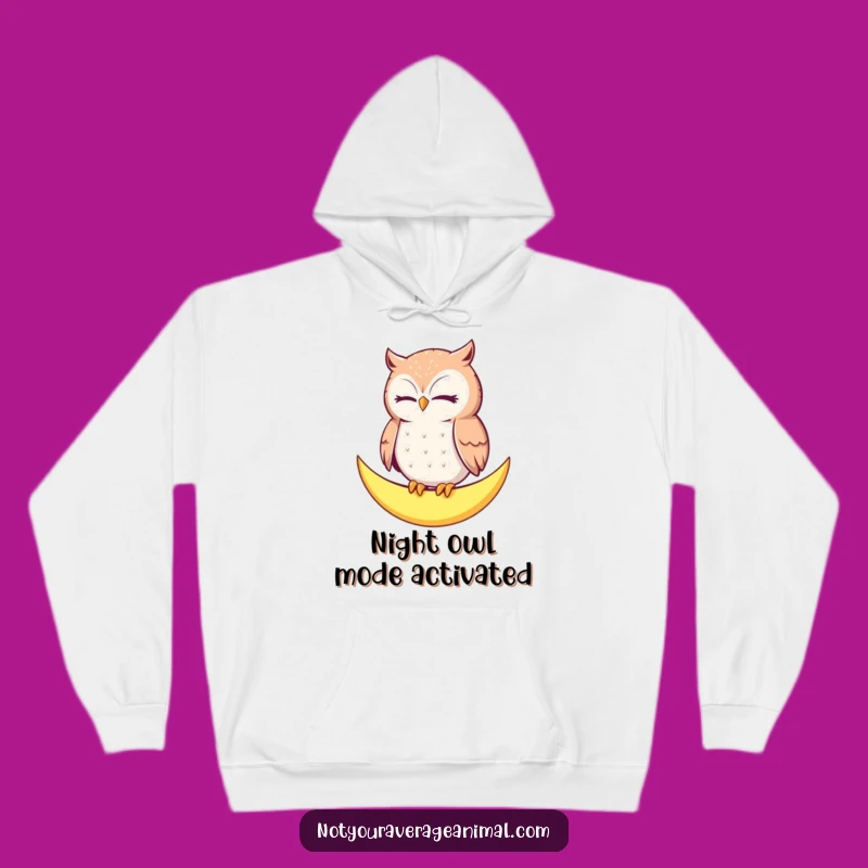 Funny Owl Moon Hoodie: Cozy Wisdom, an Ideal Funny Gift