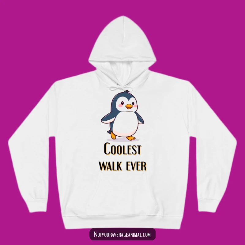 Funny Proud Penguin Hoodie - Cozy Waddling Sweatshirt, Hilarious Winter Gift