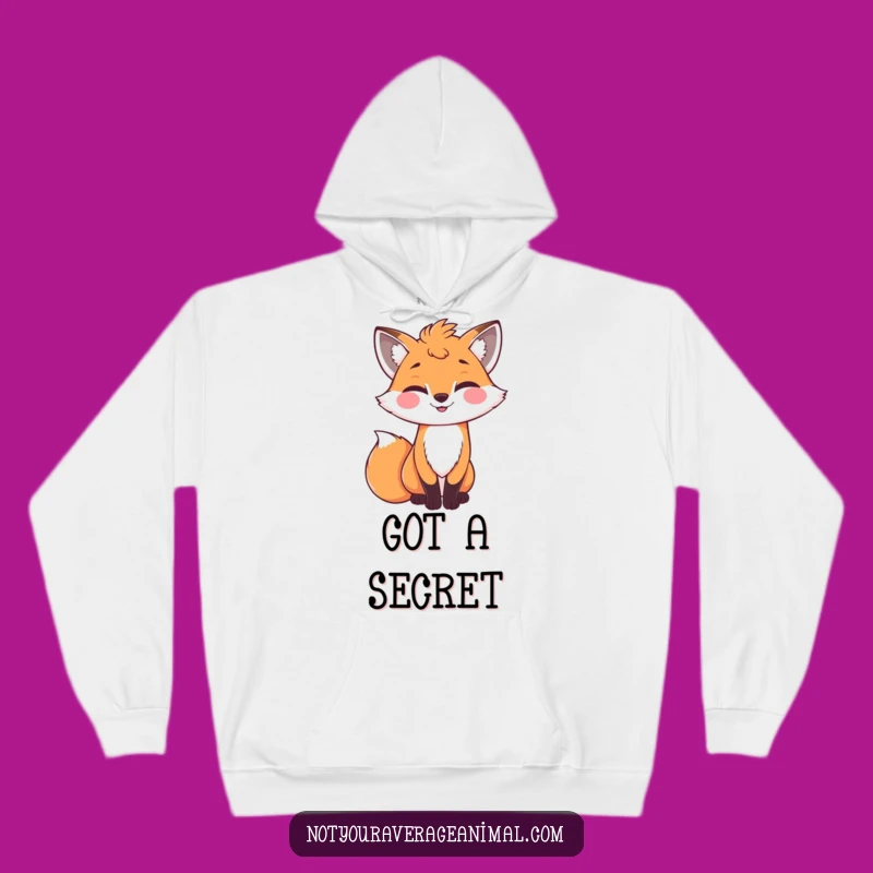 Funny Winking Fox Hoodie - Cozy Charm & Mischievous Vibes