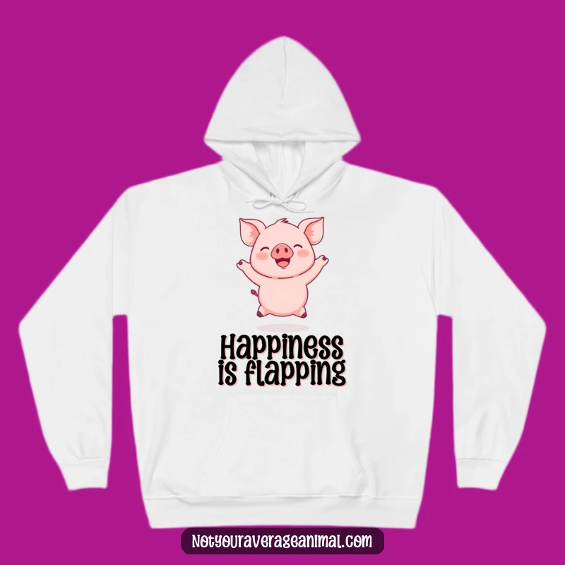 Funny Pink Piglet Hoodie: Cozy Jumper With A Hilarious Jumping Cartoon Design