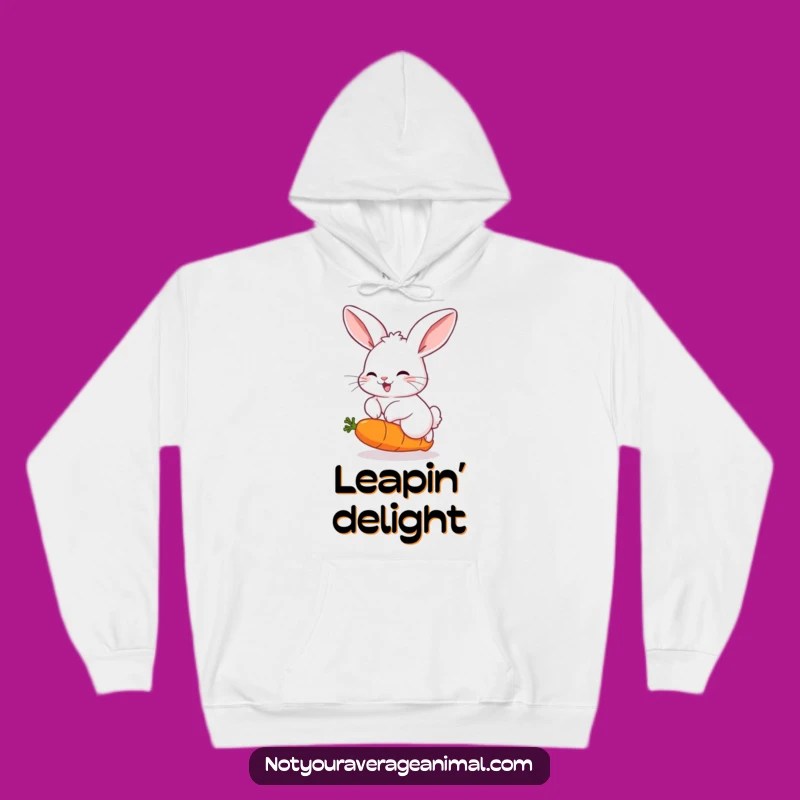 Funny Rabbit Hoodie: Cozy Comfort with a Bouncing Carrot Design