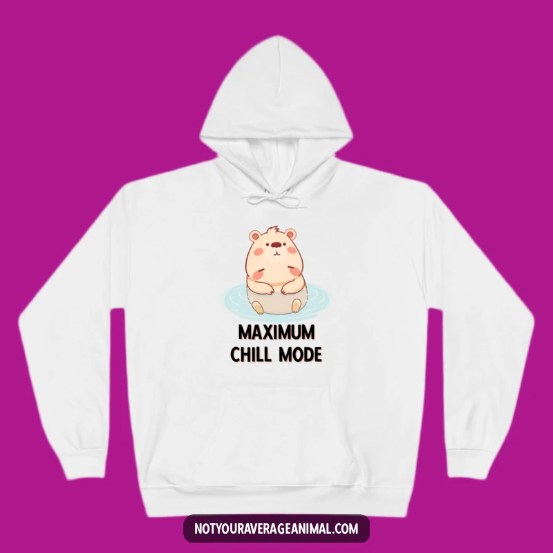 Cozy Funny Capybara Relaxing Hoodie: Warm Comfort for Ultimate Chill