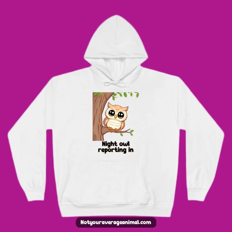 Cozy Funny Curious Owl Hoodie - Warm & Witty Owl Gift