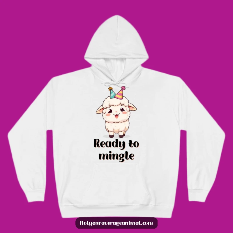 Cozy Funny Sheep Party Hat Hoodie for Warmth and Festive Vibes