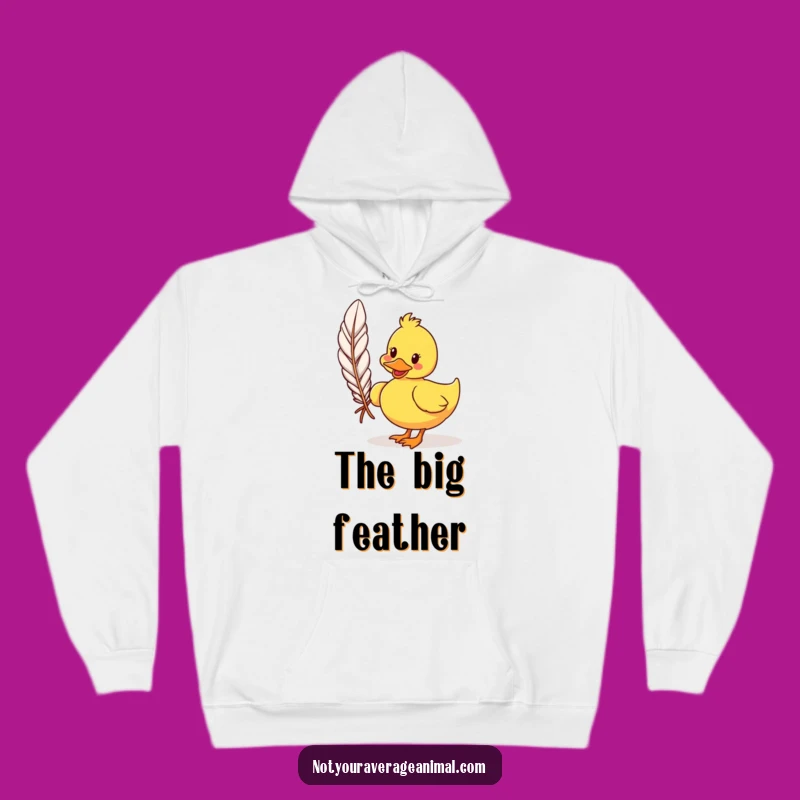 Cozy Funny Duck Hoodie: Waddling Feather Comfort, Silly Gift